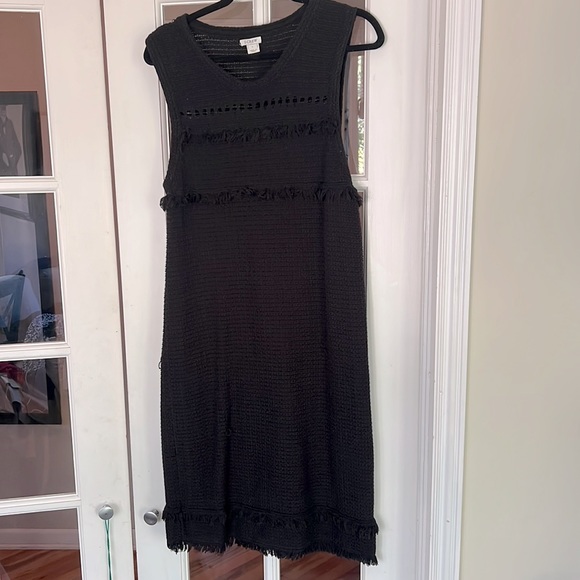 J.Crew Fringe Eyelet Knit Sweater Dress - Picture 2 of 8